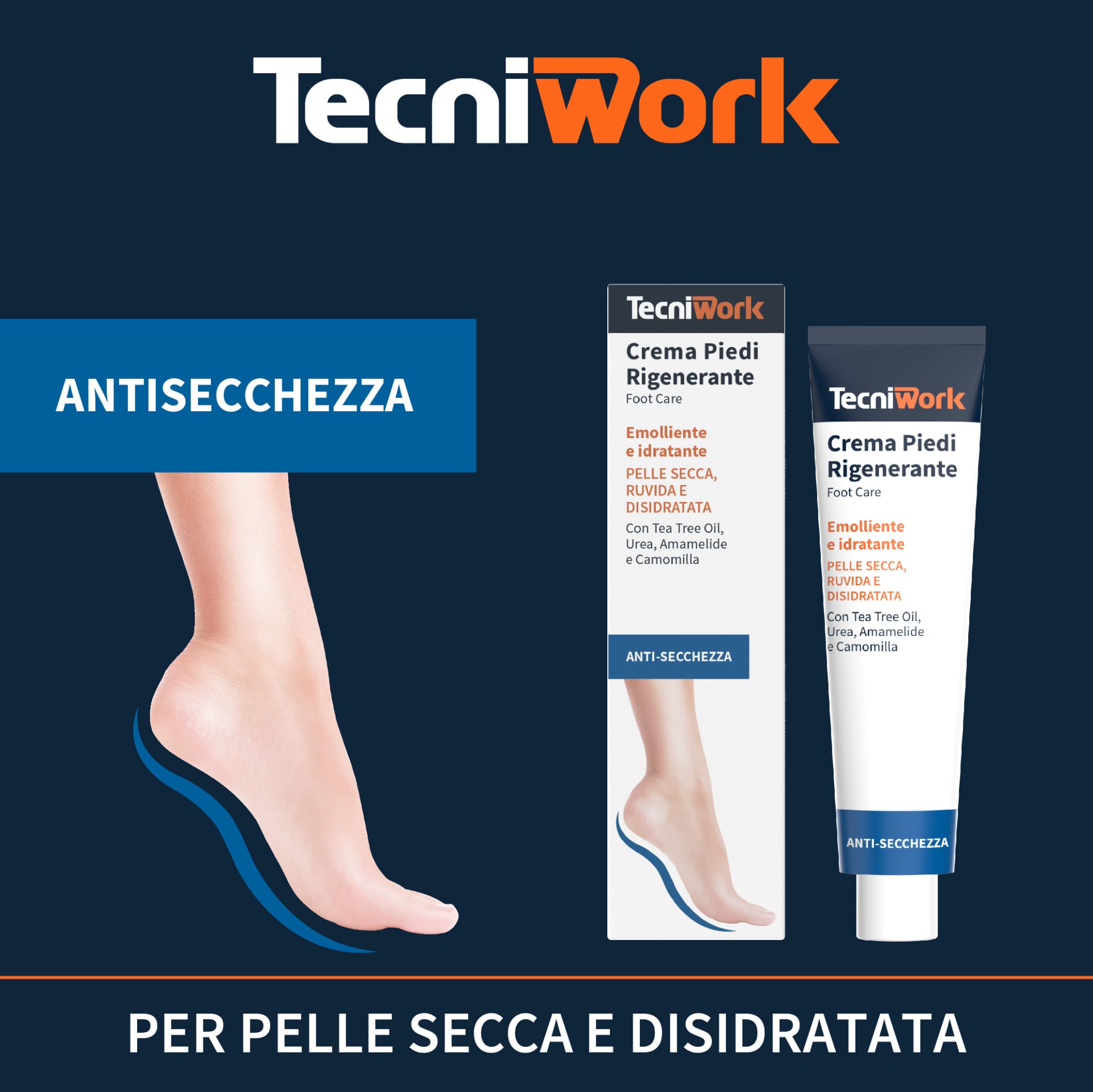 Crema piedi idratante, rigenerante ed emolliente 75 ml